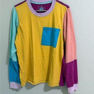 Mokuyobi Colorblock Long Sleeve Pocket Tee Size M